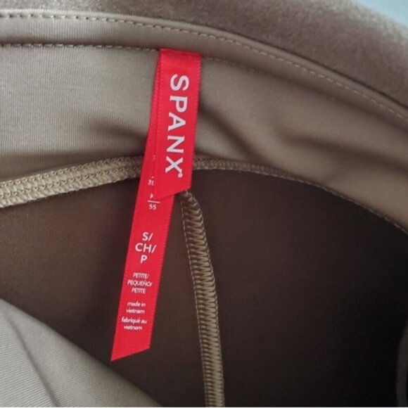 Spanx Faux Suede Rich Caramel Leggings Size SP - Picture 5 of 9